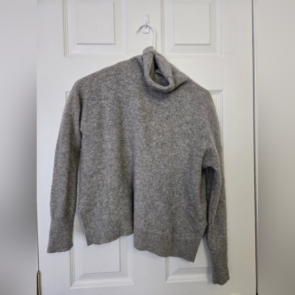 Cashmere Cozy Gray Turtleneck Sweater